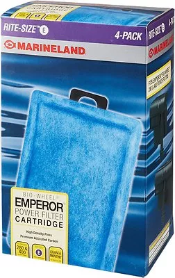 Marineland Bio-Wheel Emperor Rite-Size E Filter Cartridge, 4 count