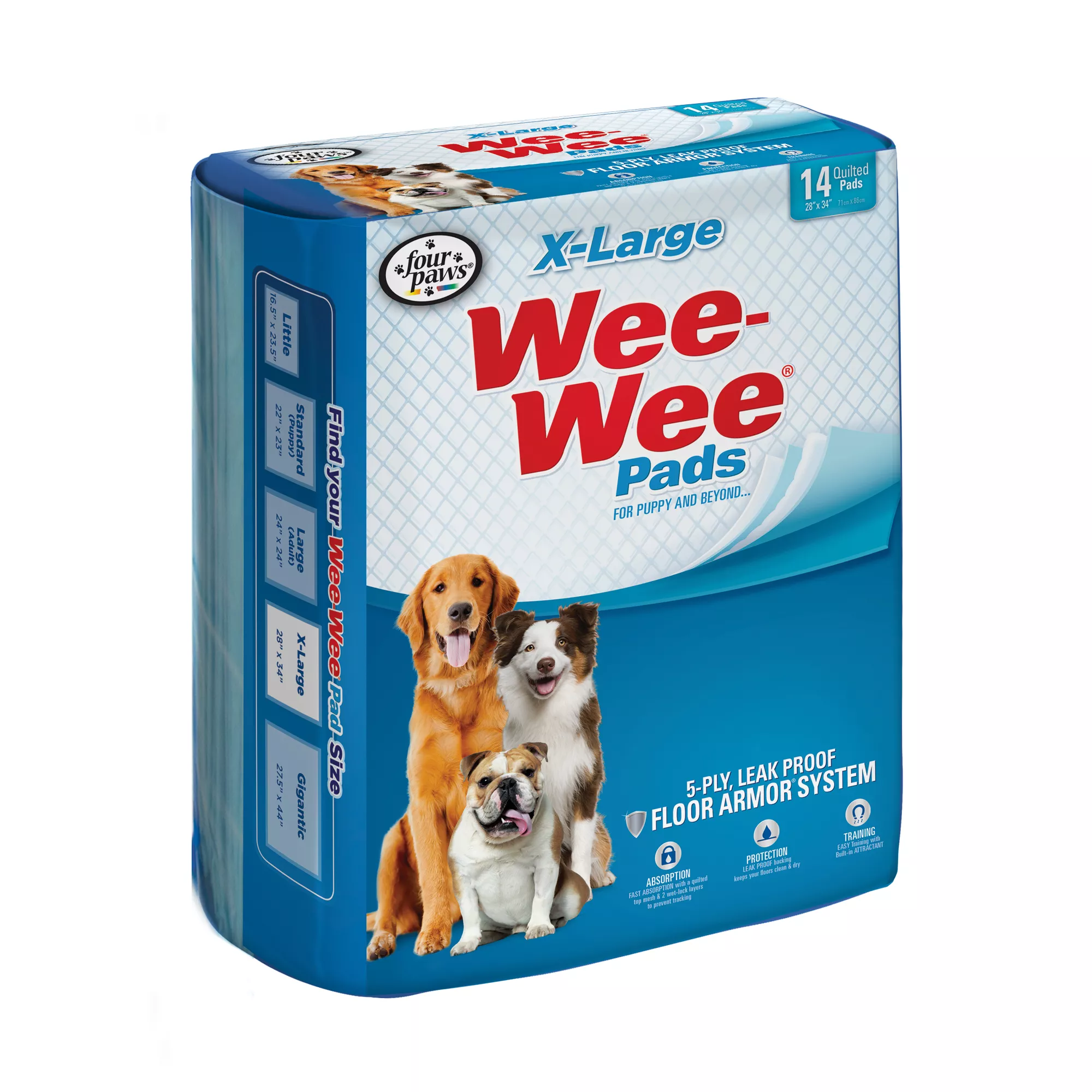 Wee-Wee Dog Pads, X-Large, 14-pk